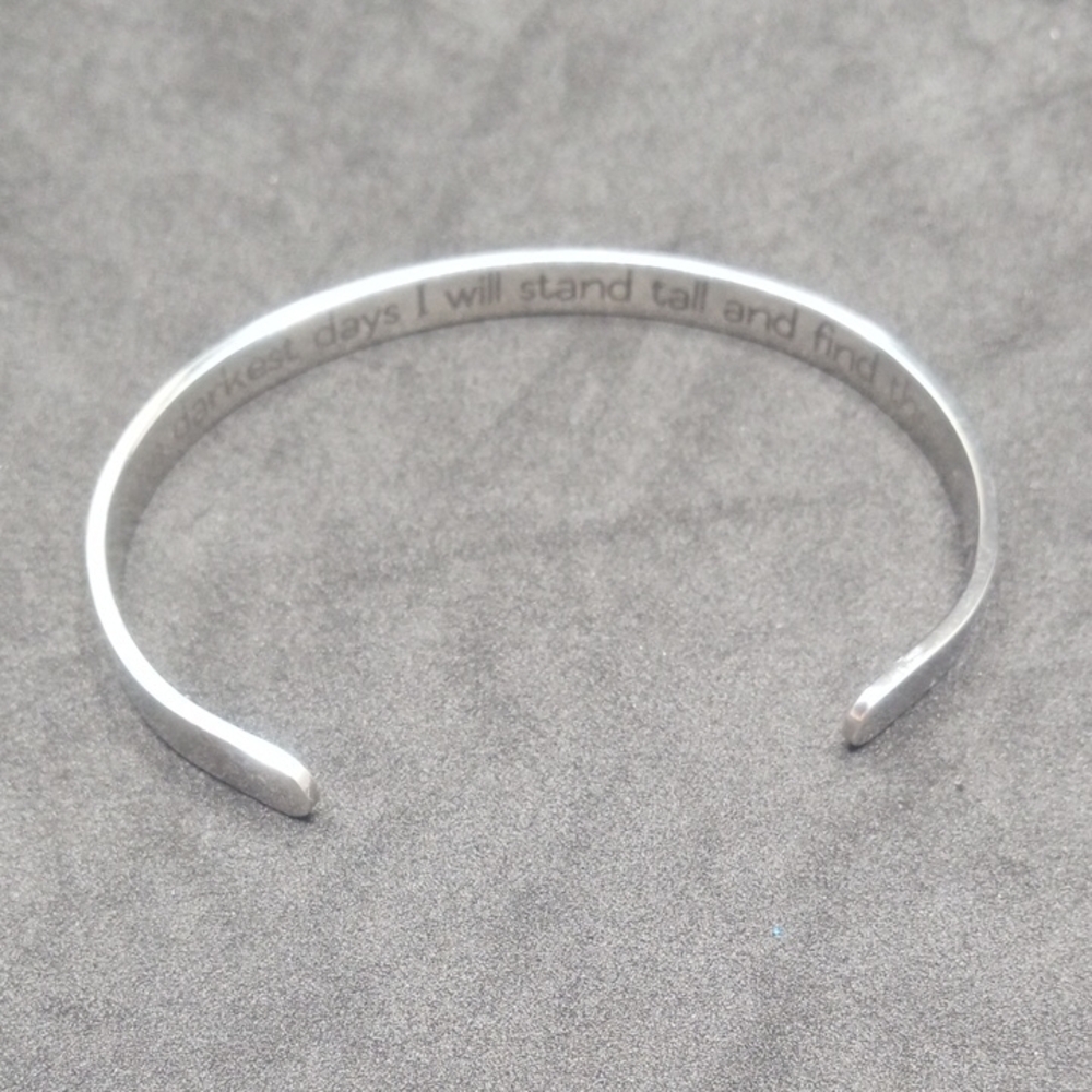 Silver Engraved Cuff Bracelet